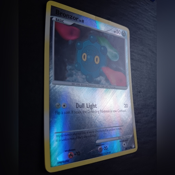 Bronzor Pokemon Card - Mysterious Treasures - 74/123 Common Reverse Holo - Picture 3 of 9